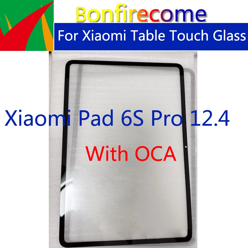 10Psc\Lot New For Xiaomi Pad 6s Pro Touch Screen Panel Tablet Front Outer LCD Glass Lens With OCA