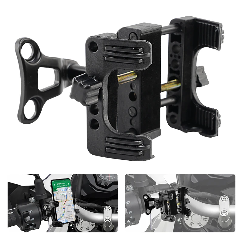 أسود دراجة نارية حامل هاتف المحمول المقود حامل الهاتف المحمول الناقل جبل قوس ل هارلي سبورتستر XL داينا سوفتيل بجولة #1