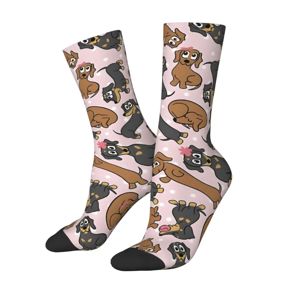 Dachshund Cuties Everywhere Men's Socks Retro Harajuku Sausage Dogs Street Style Novelty Seamless Crew Sock