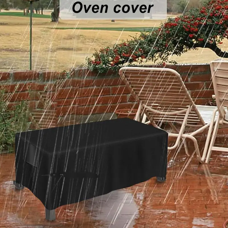 Outdoor Fire Pit Cover 420d Waterproof Fire Bowl Cover Stove Bonfire Burning Fire Stove Fireplace Grill Cover Grill Accessories