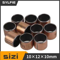 Bronze SF-1 Self Lubricating Oilless Bearing Bushing 10mm x 12mm x10mm Pack Of 10