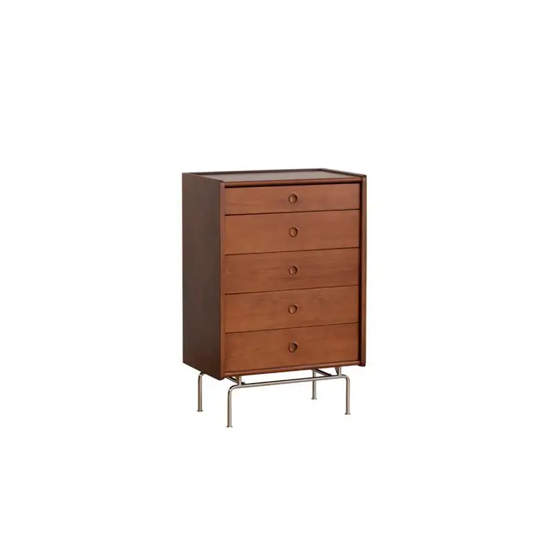 

Solid wood chest of drawers, Nordic retro bedroom storage drawer cabinet, multi-functional furniture