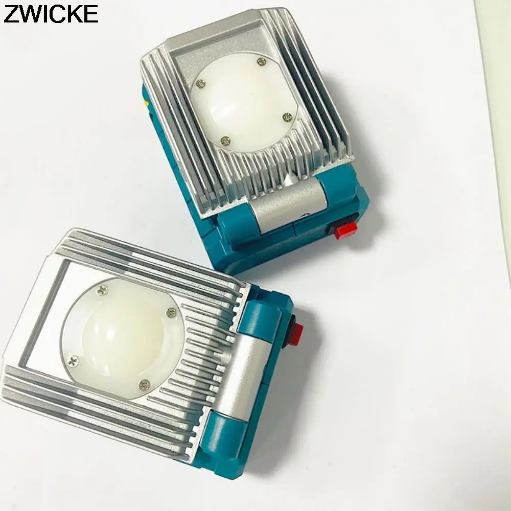 Foldable Lamps 10W for Makita for Dewalt for Bosch for Milwaukee 18V Battery Pack Portable Lithium Battery LED Work Lights