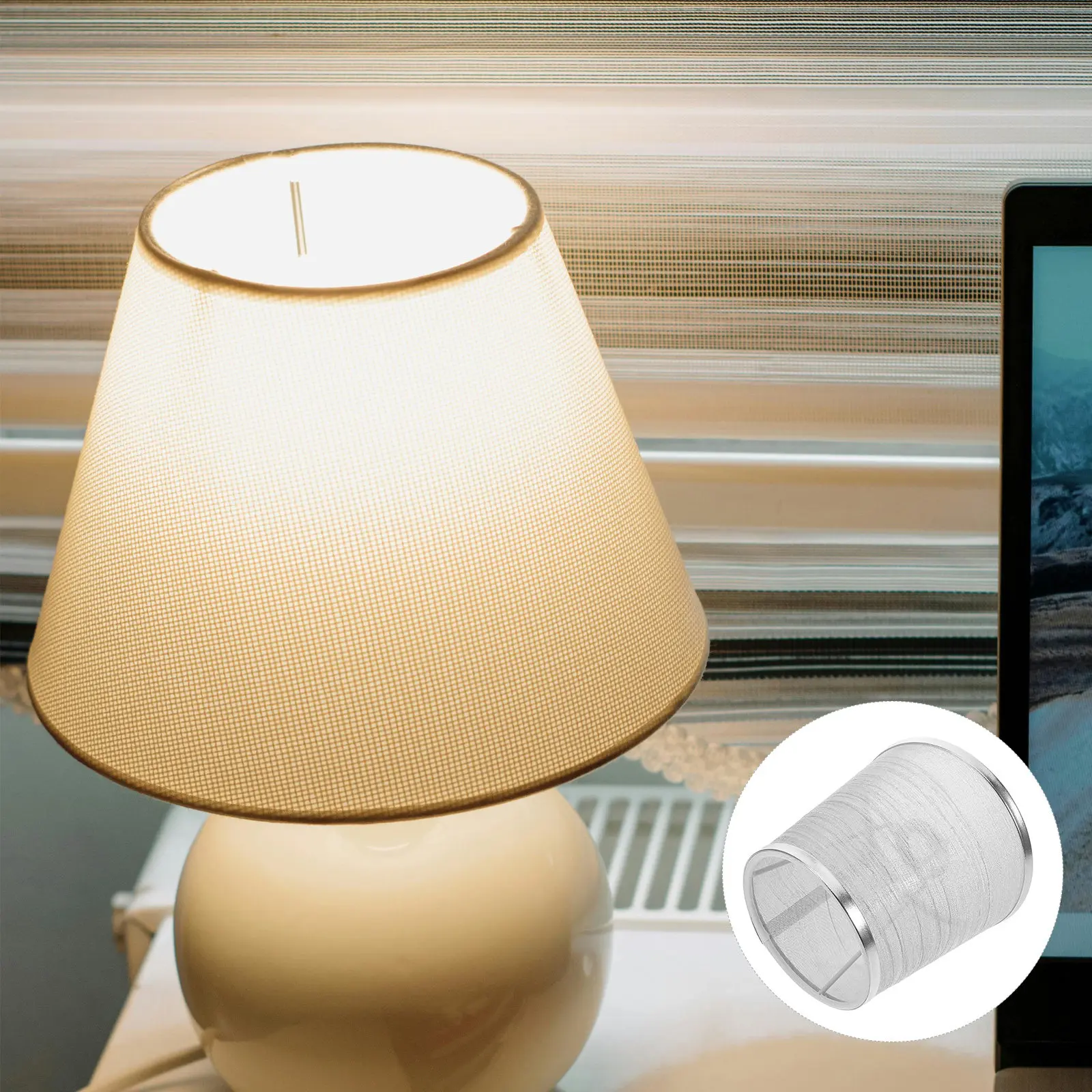 Lamp Shade Replacement Transparent Small Lamp Shade for E27 Bulb Bedroom Living Room 4Cm Clip on Lampshade Lampshade