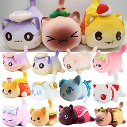 Aphmau Meows Cat Plush Toy Soft Meemeow Stuffed Dolls Donut Cat Kawaii French Cheeseb Fryurger Food Plushies Christmas Gifts