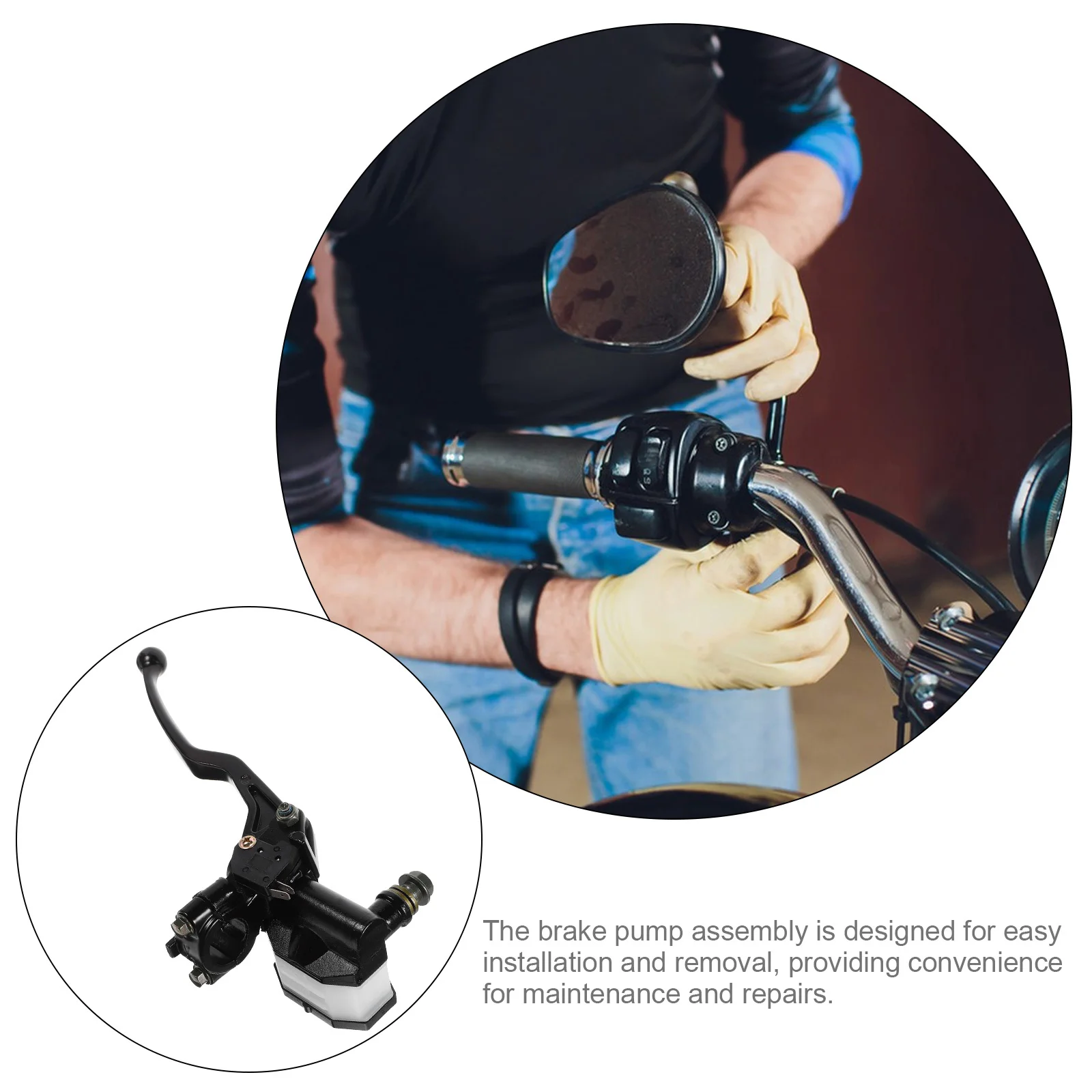 مضخة الجمعية ل Gs125 قوي الحديد دراجة نارية زيت الفرامل خزان مخلب خزان السائل دائم دواسة فرامل الإمدادات #4