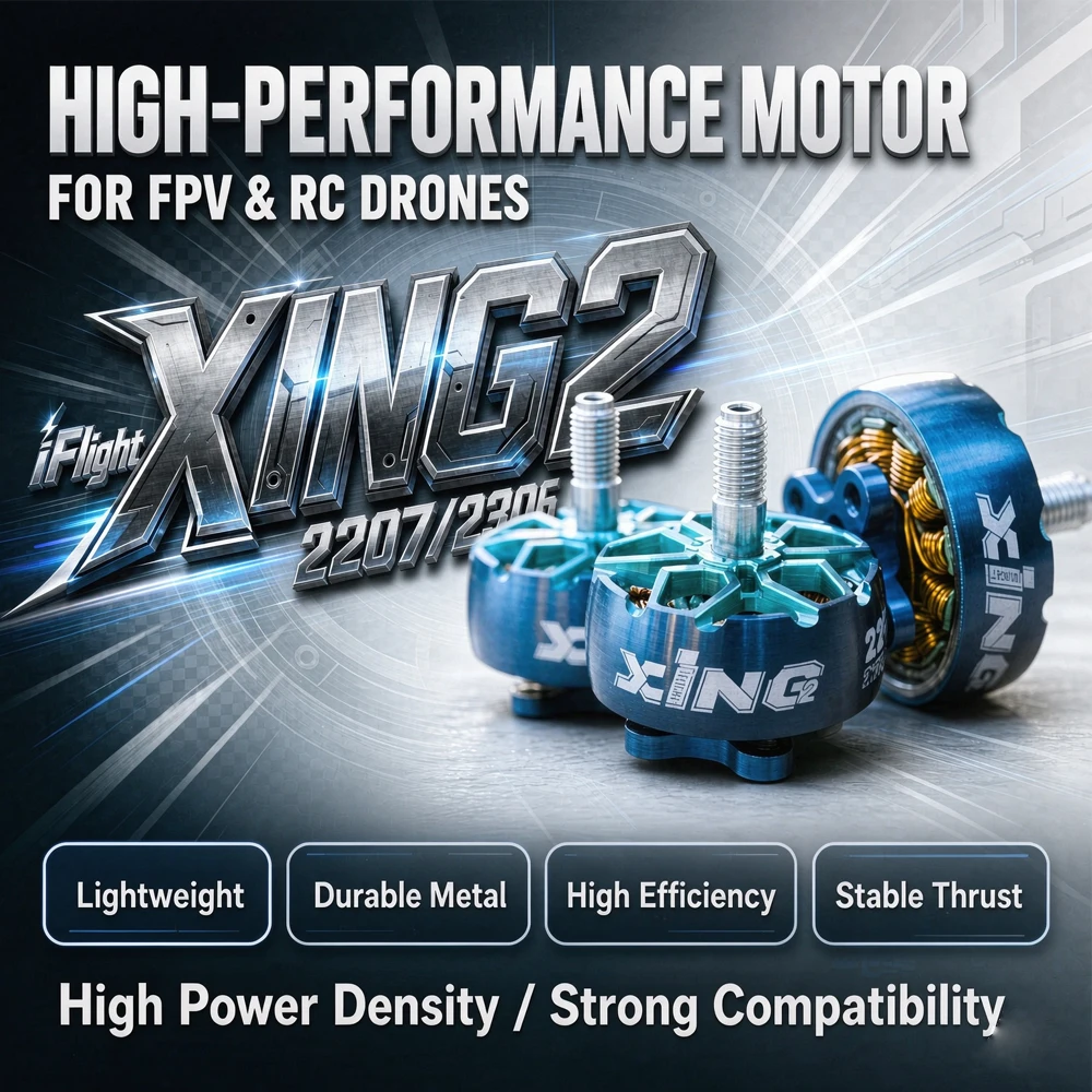 4pcs/lot iFlight XING2 XING V2 2207/2306 CW Thread 5mm Shaft Diameter Brushless Motor