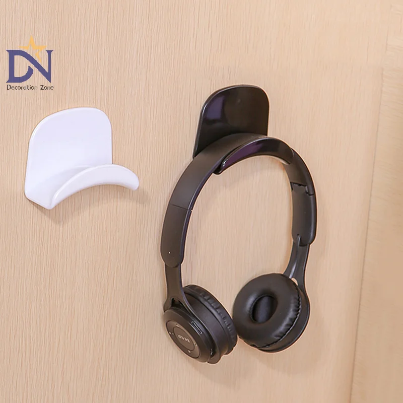 Punch-Free Head-Mounted Headphone Bracket Storage Hook Dormitory Wall-Mounted Computer Headset Holder Earphone Display Stand