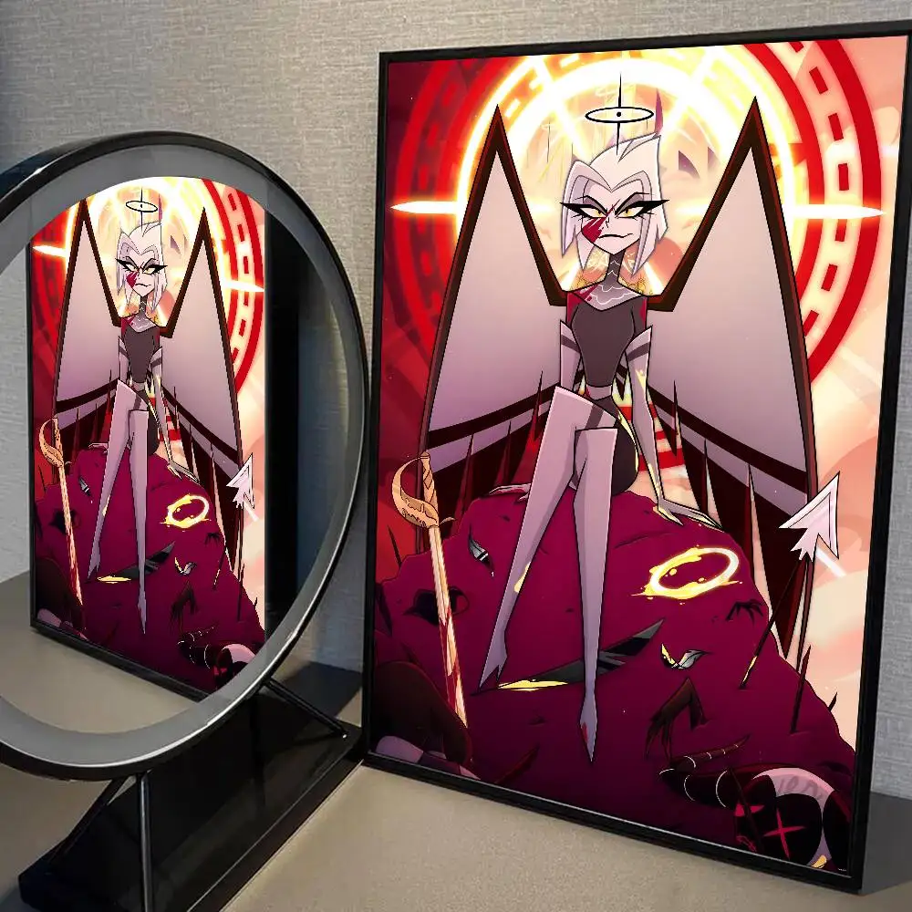 Anime Lute H-hazbin Hotel Poster Hochwertige Selbstklebende Wandkunst Dekorationen Farbdrucke Klebend – Detail 16