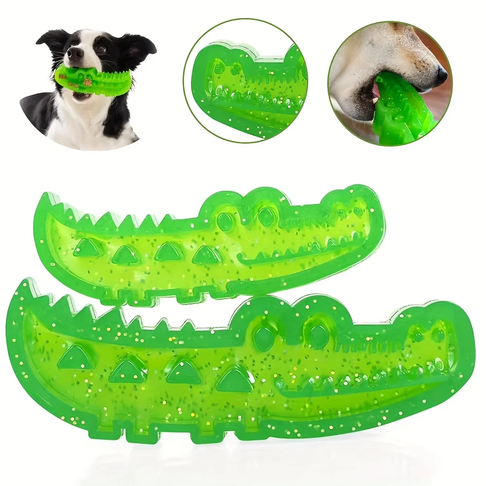 Slow-Feed Chew & Fetch Crocodile Hundespielzeug, Slow Feeder-Puzzle für Hunde, Abgabe von Hundespielzeug, langsames Essen zum Aufbrühen, Kauen und Training