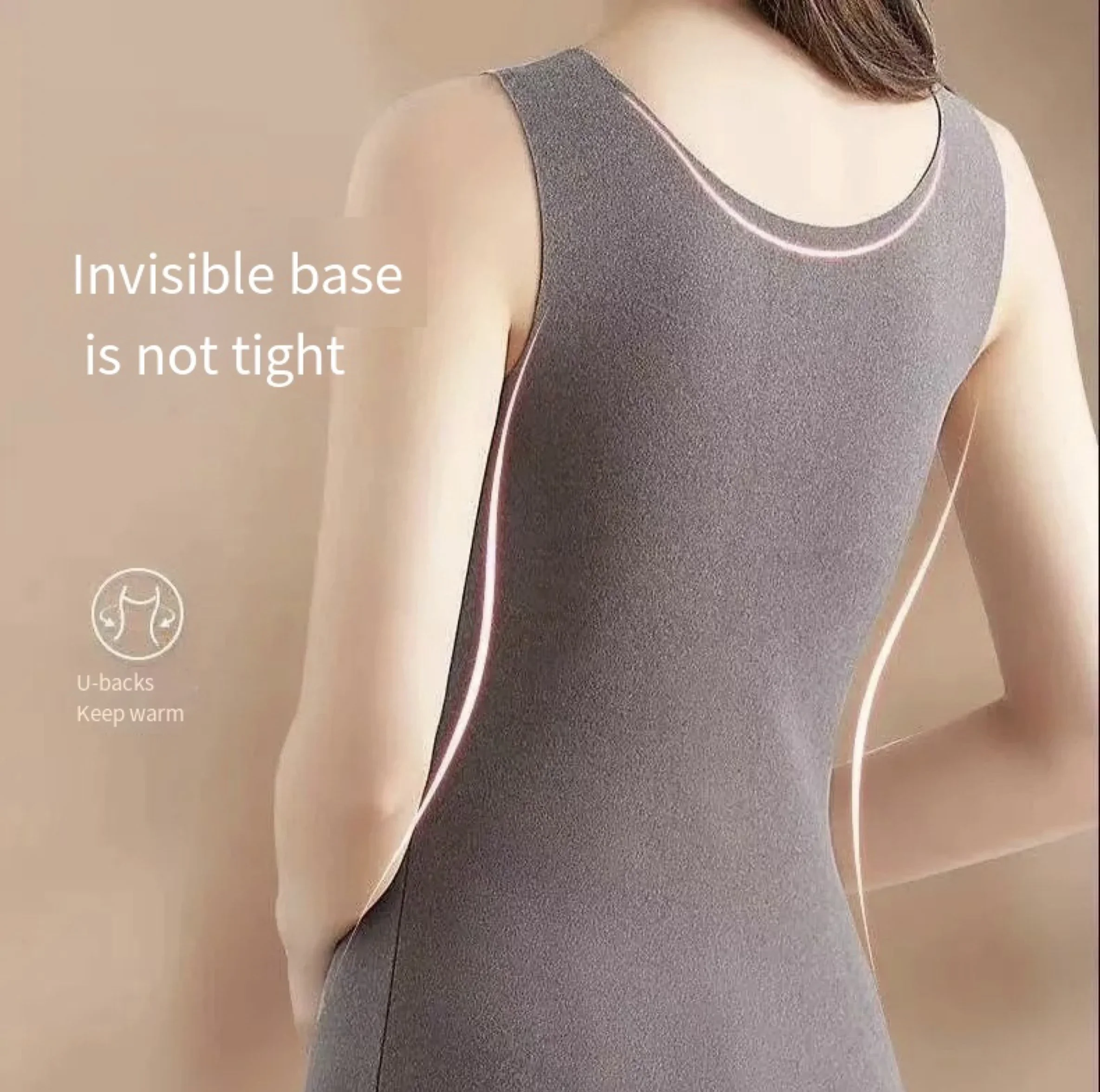 1pcs Woman Thermal Underwear Autumn WinterThermo Lingerie Soft Warm Top Wear Thermo Vest  Undershirt With Bra Padded