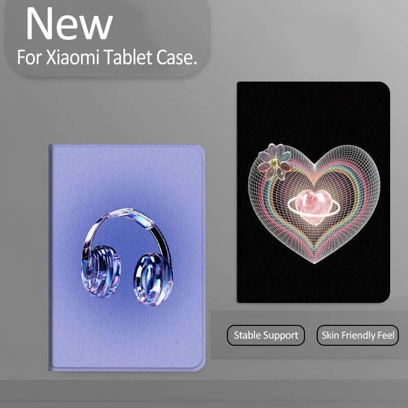 

Cartoon Heart Pink Flower Tablet Case For Xiaomi Redmi Mini Pad SE K 2 4 5 6 7 8 2023 2025 11 8.8 11.2 10.1 Pro Gift