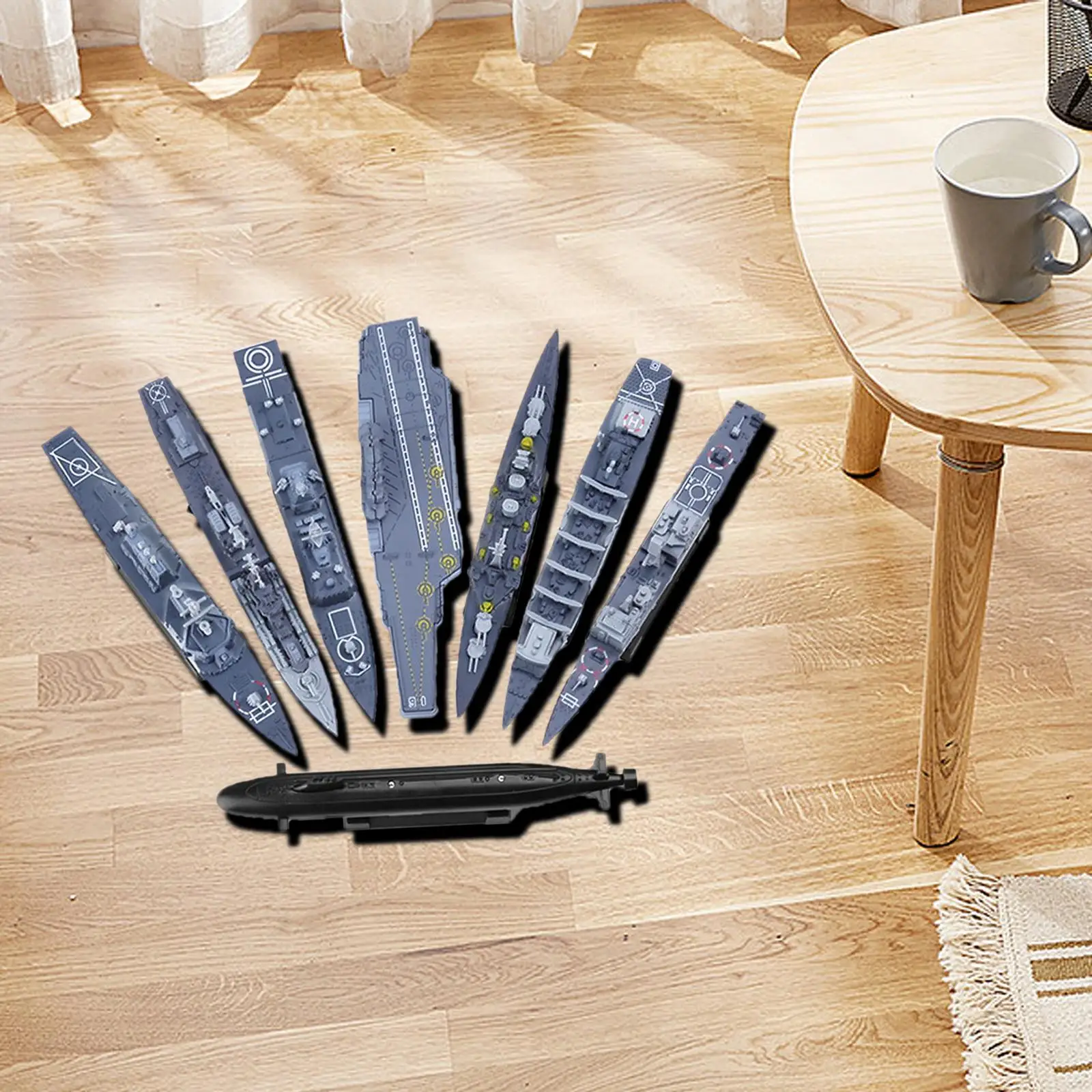 

4 of 8 Assembled Warship Model Simulation Handcrafted Toys for 14+ Boys