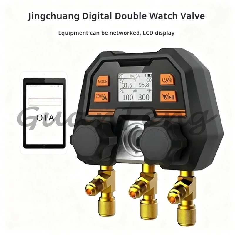 Digital Fluoride Charger Controlled By Wireless Bluetooth APP, Automotive Air Conditioning Refrigerant Pressure Gauge
