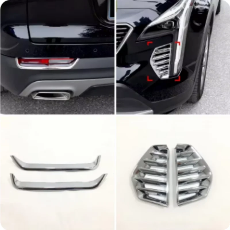 

For Cadillac XT4 2019-2023 Exterior Accessories Fog Lights Lamps Eyelid Eyebrow Decoration Cover Trim Styling