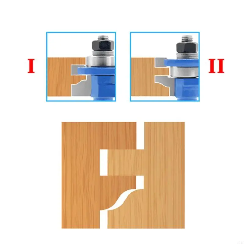 L74C 3 -stcs/set tonggroef router bits appartementbord kast deur houtwerk