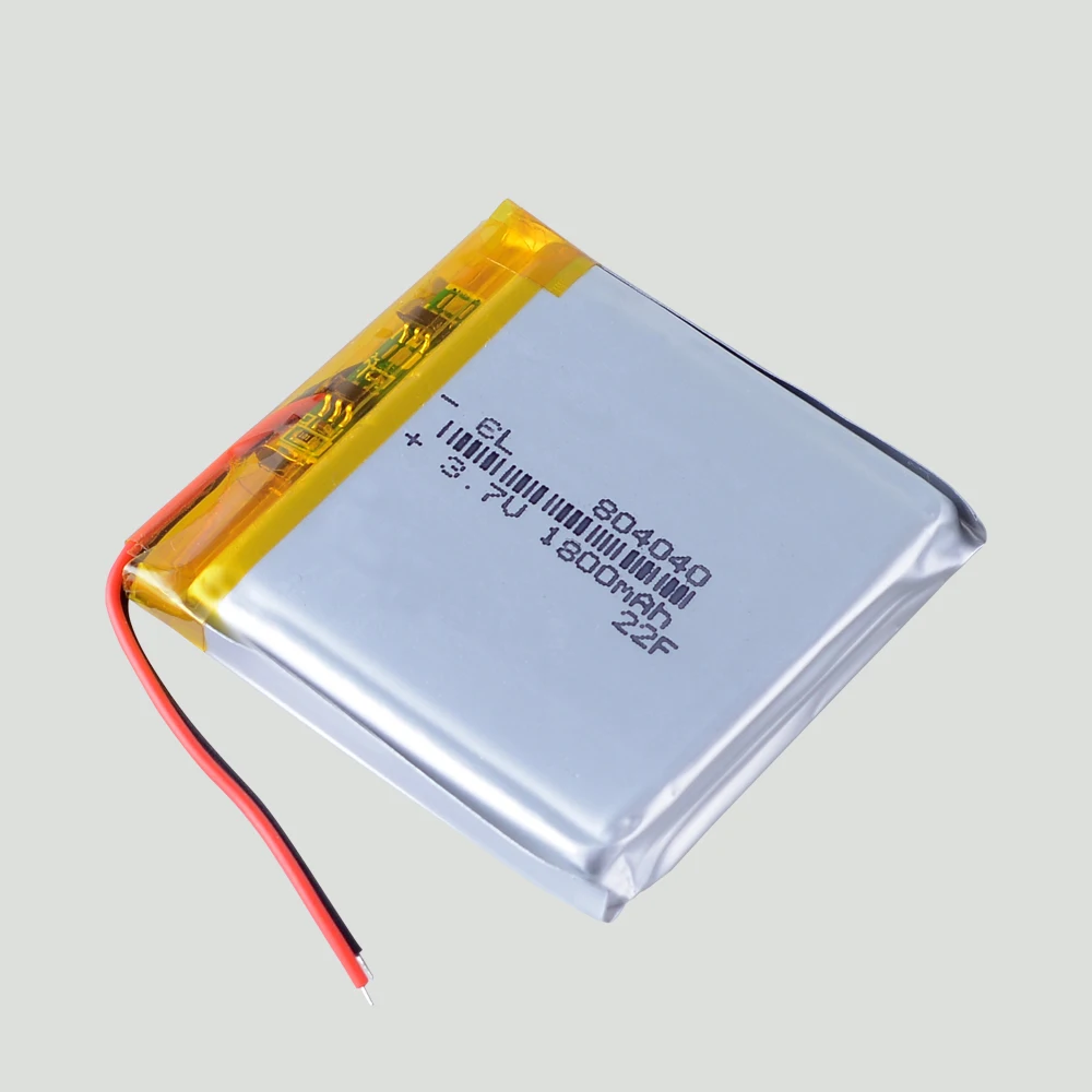10 PCS 804040 3.7V 1800mAh batteria ricaricabile ai polimeri di litio Lipo per MP3 GPS DVD Recorder e-book Camera SlimeVR tracker