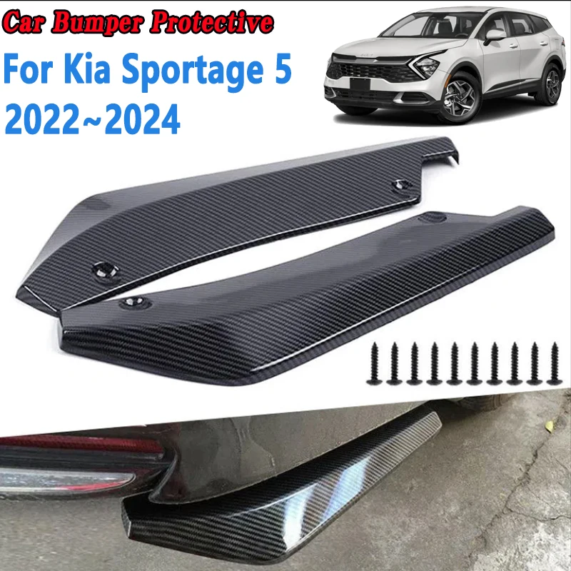 

Car Rear Bumper For Kia Sportage NQ5 2022 2023 2024 Corner Protector Diffuser Splitter Scratch Side Skirt Extension Accessories