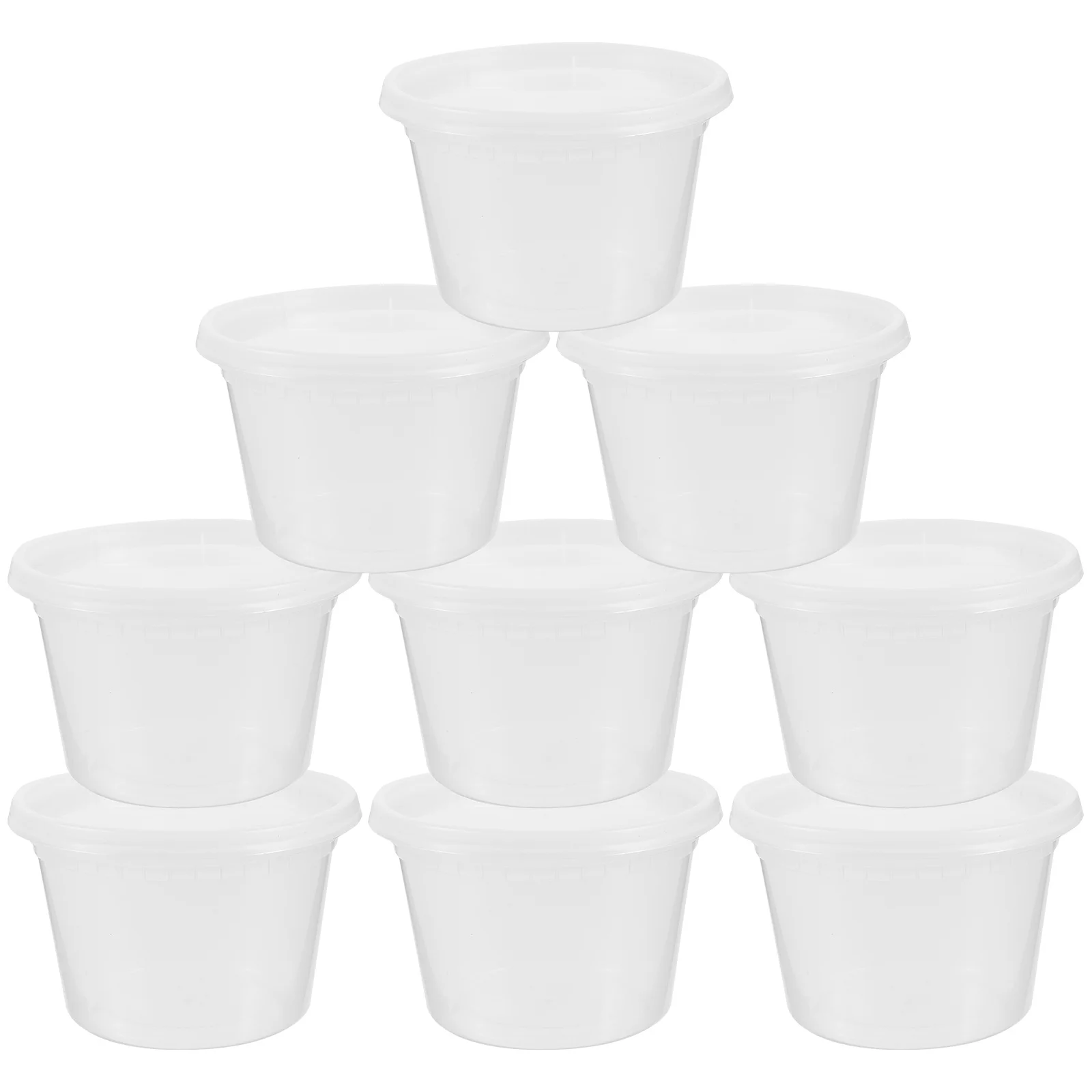 

20Pcs Food Storage Containers Plastic Condiment Cups Large Capacity Disposable Sauce Boxes for Takeout Meal Prep with Lids