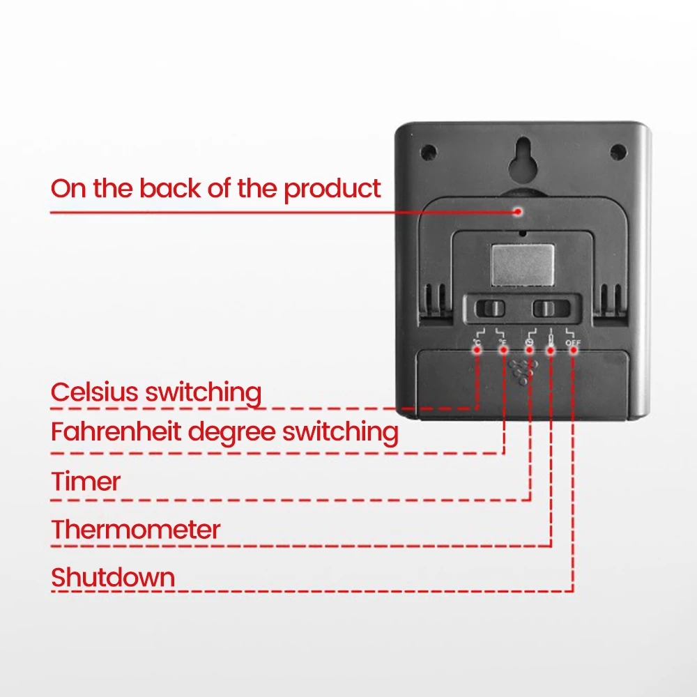 Misuratore di temperatura digitale del termometro alimentare di temporizzazione con funzione Timer della sonda della carne Strumenti elettronici da