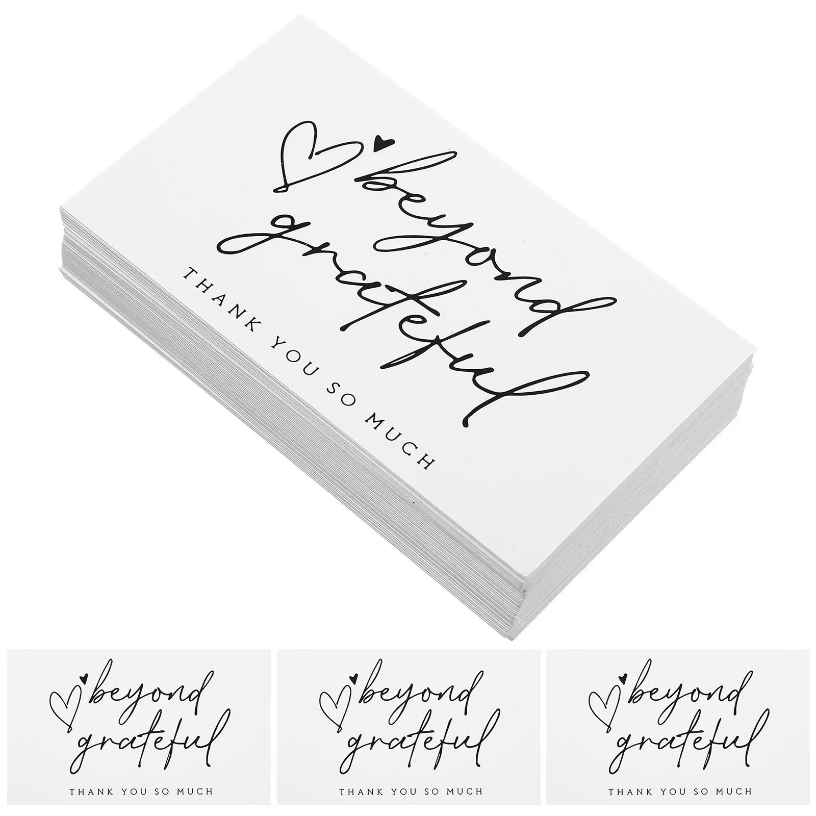 100 Pcs Thank You Card Gift Business Cards Greeting for Decor Thanks Paper Your Order Purchase