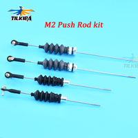 1pc RC Model Boat Push Rod Kit Include M2 Rod End +Rubber Bellows Radio Box Seals+M2 Pull Rod For Servo Push Rod Seal To Rudder