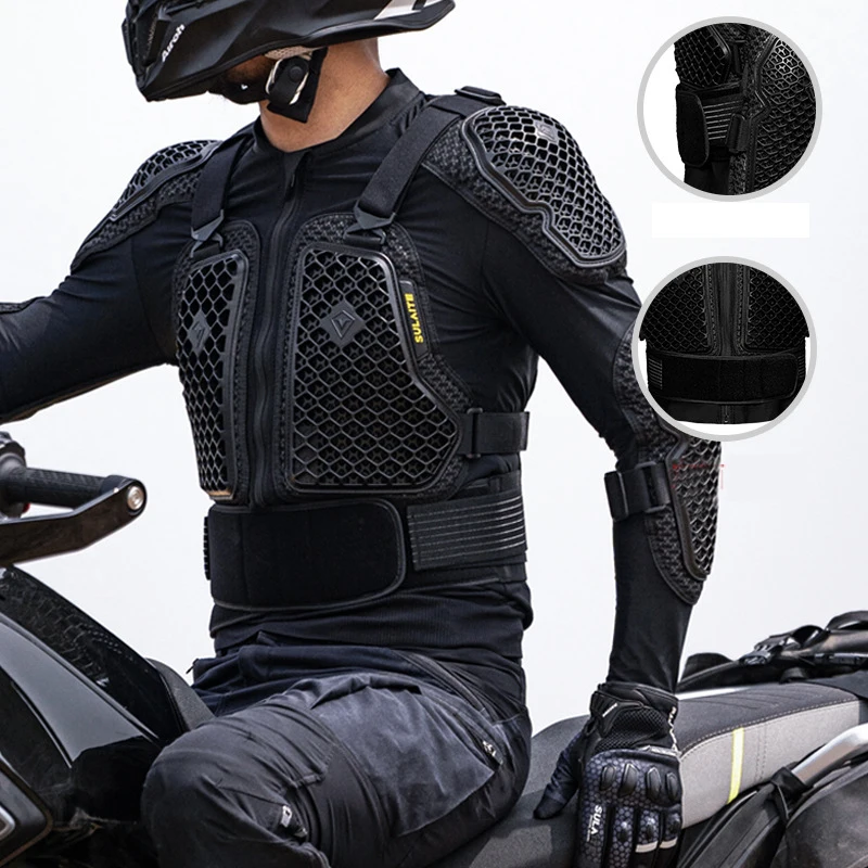 SULAITE Motorcycle Jacket Honeycomb Full Body Armor Protection