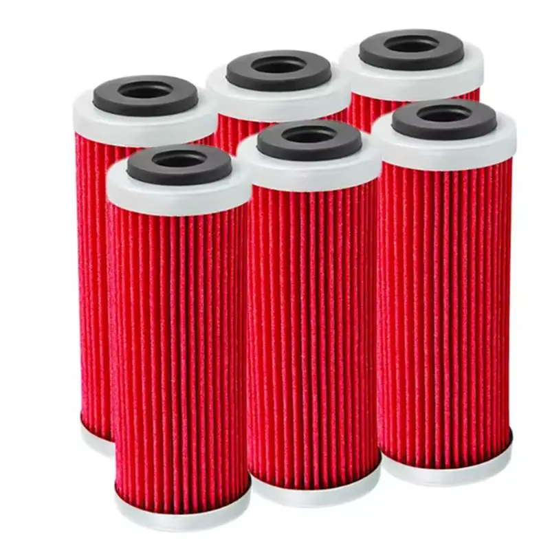 A30F-6Pcs Motorcycle Oil Filter For SX SXF 250 EXC 350 450 505 400 530 For Husaberg FE250 FE350 FC FX FE FS