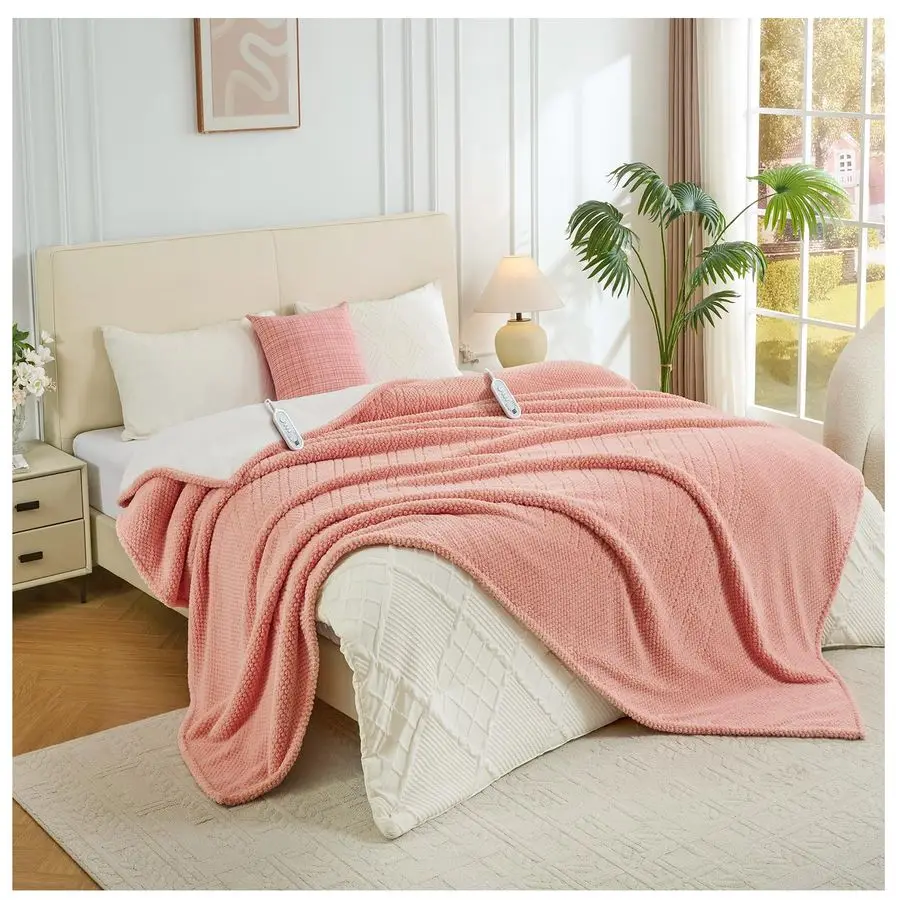

Blanket Electric Blanket King Size, 90 x 100 Fast Heating Blanket with Dual Control 8 Heating Levels amp 10 Hours Auto Off, Mach