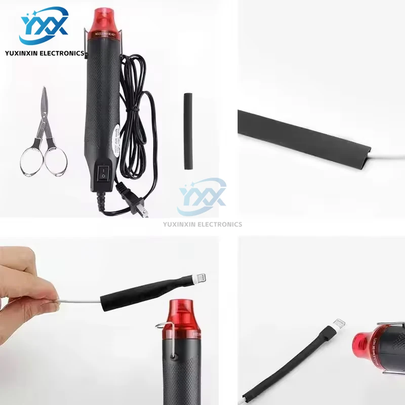 127 шт., комплект термоусадочных трубок, черный, 2:1, изоляционная втулка, набор проводов, обертывания кабеля, версия в штучной упаковке