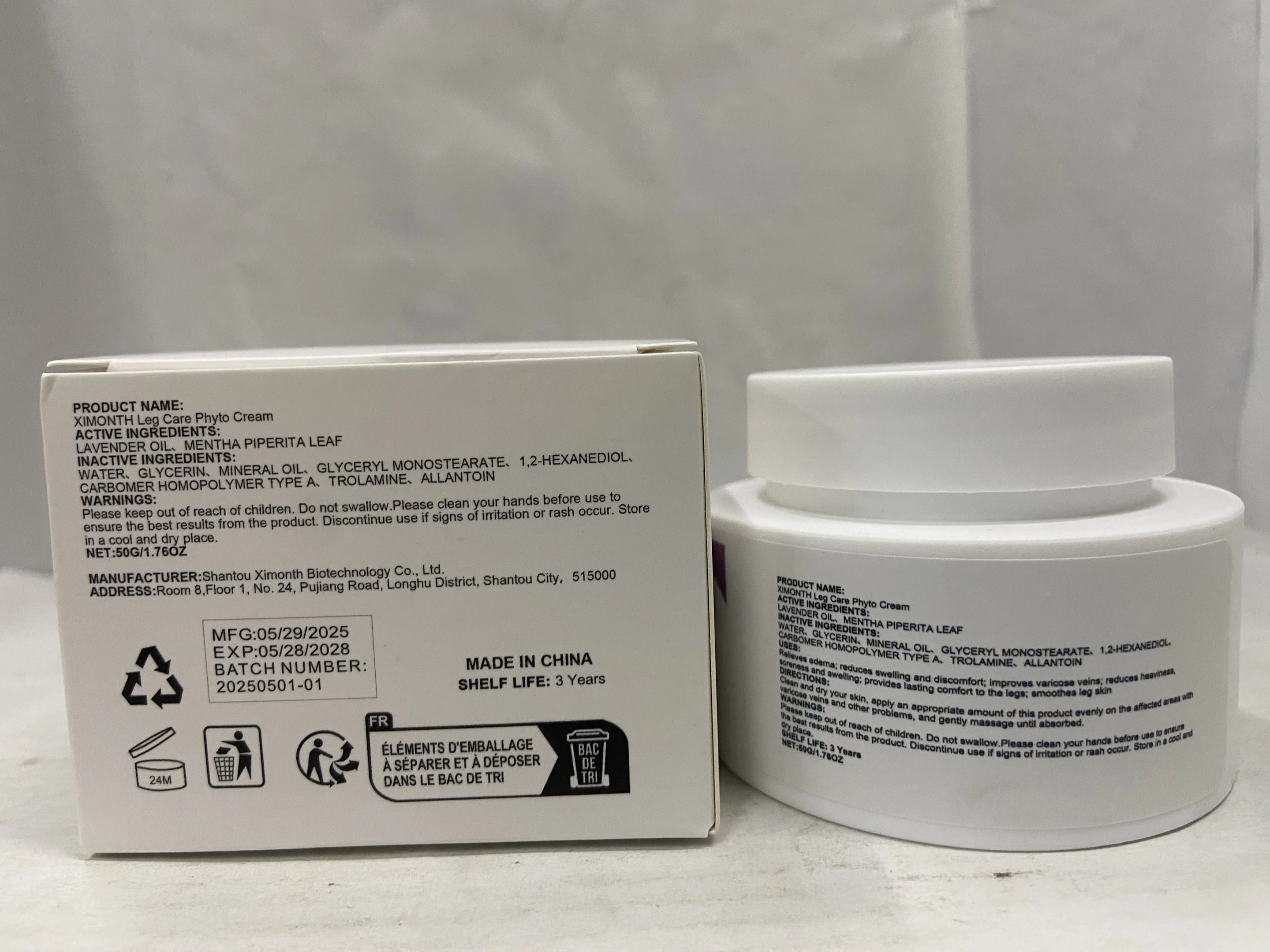 Ximonth Vascu Soothe Leg Care Phyto Cream - Relief for Heavy, Tired & Restless Legs - Improves Circulation & Comfort - 50g