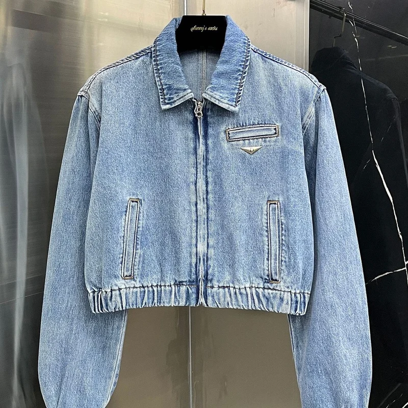 

Modern ort Denim Jaet Cotton Blend Versatile Autumn Winter New Arrival Women's Faion Outerwear Sli Quilted Coat