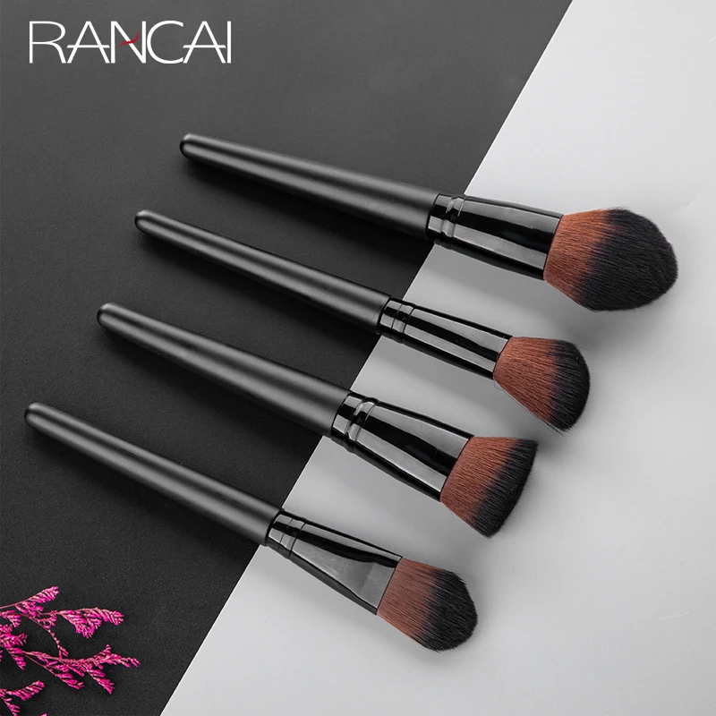 4Pcs Makeup Brushes Set Foundation Powder Blush Eyeshadow Sponge Brush Soft Hair Cosmetic Tools Brushes Beauty Kit Tool