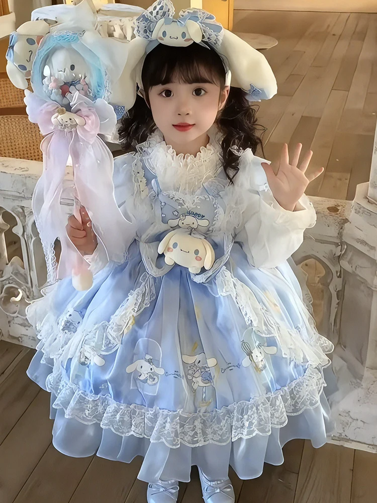 Lolita Kinder Dr Meisjes Verjaardagstaart Rok Gezwollen Prinses Rok Klein Meisje Kaneel Hond Lente Herfst Winter Dr