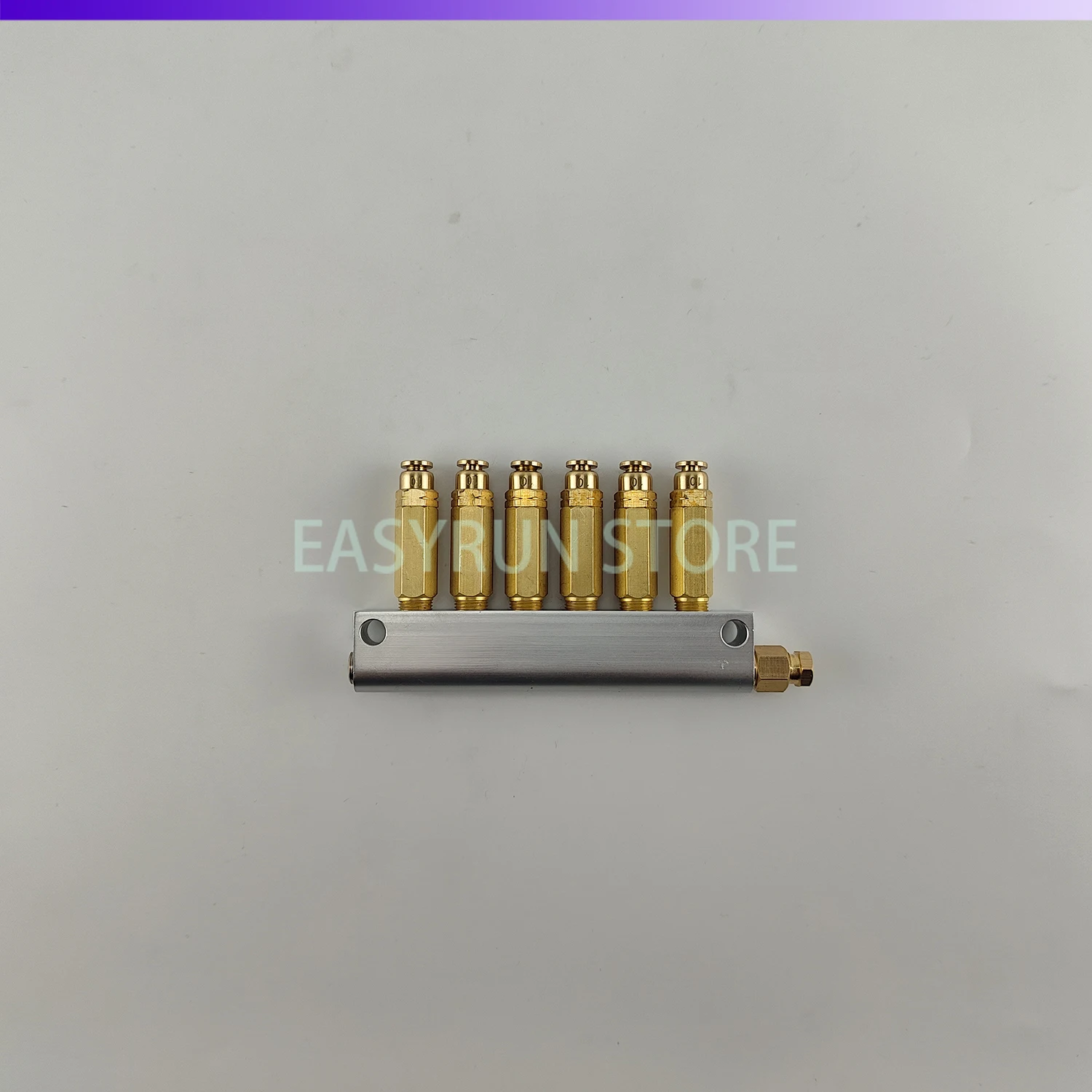 6 Way Aluminum/Brass In 6MM Out 4MM Lube Oil Piston Distributor Value Manifold Block for centralized lubrication