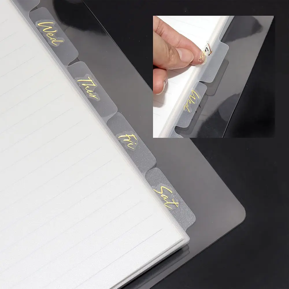 Loose Leaf for A5/A6 Notebook Binding Supplies Binder Index Separator Page Dividers Diary Book Sticker Binder Index Dividers