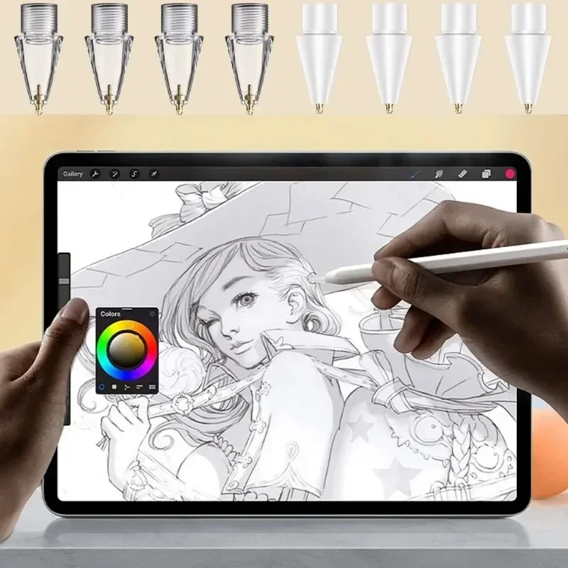 Replacement Pencil Nibs for Apple Pencil 1/2 Generation Soft Needle Tips Touch Screen Tablet Pen Nibs for Apple IPad Stylus Pen