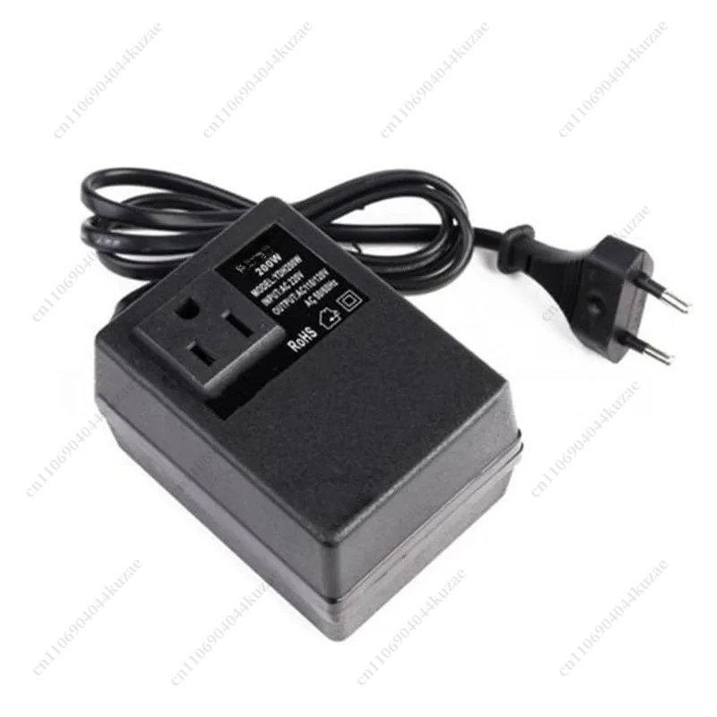 200W Step Down Voltage Transformer EU Plug Travel Converter AC 220V To 110V Power Adapter for Travel Use