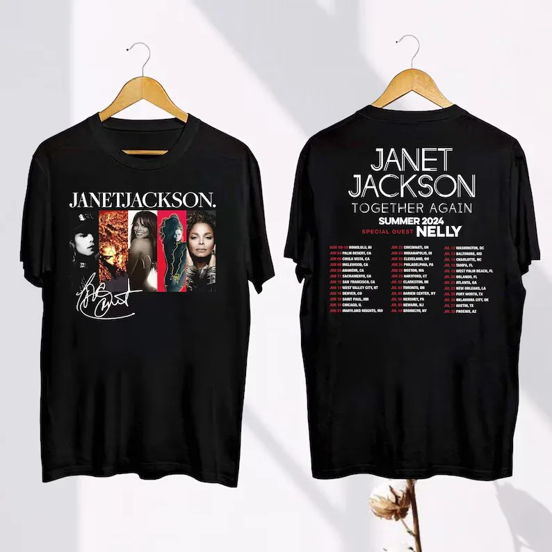 

Vintage Janet Jackson Signature Shirt, Janet Jackson Together Again 2024 Tour Sh