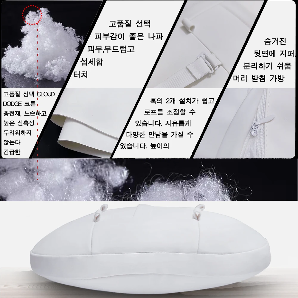 For Tesla Model 3 Y Flocking/Leather Car Seat Neck Pillow Soft Memory Neck Pillow High-Quality Headrest Lumbar Support