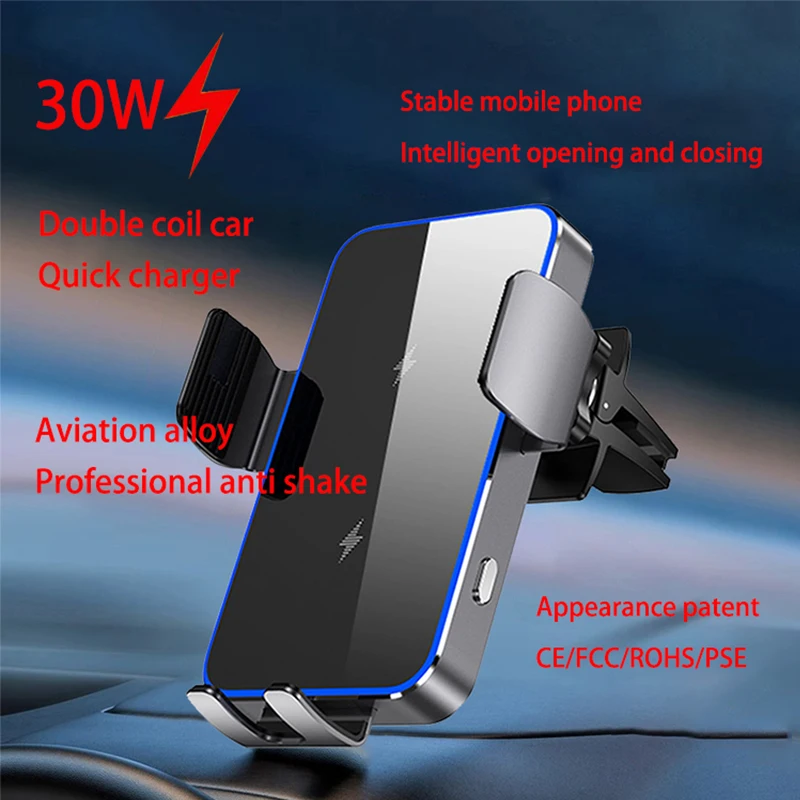 Qi2 Wireless Charger Car Phone Holder Air Vent Mount Stand For iPhone Samsung Cell Phone Support Fast Charging - view 6