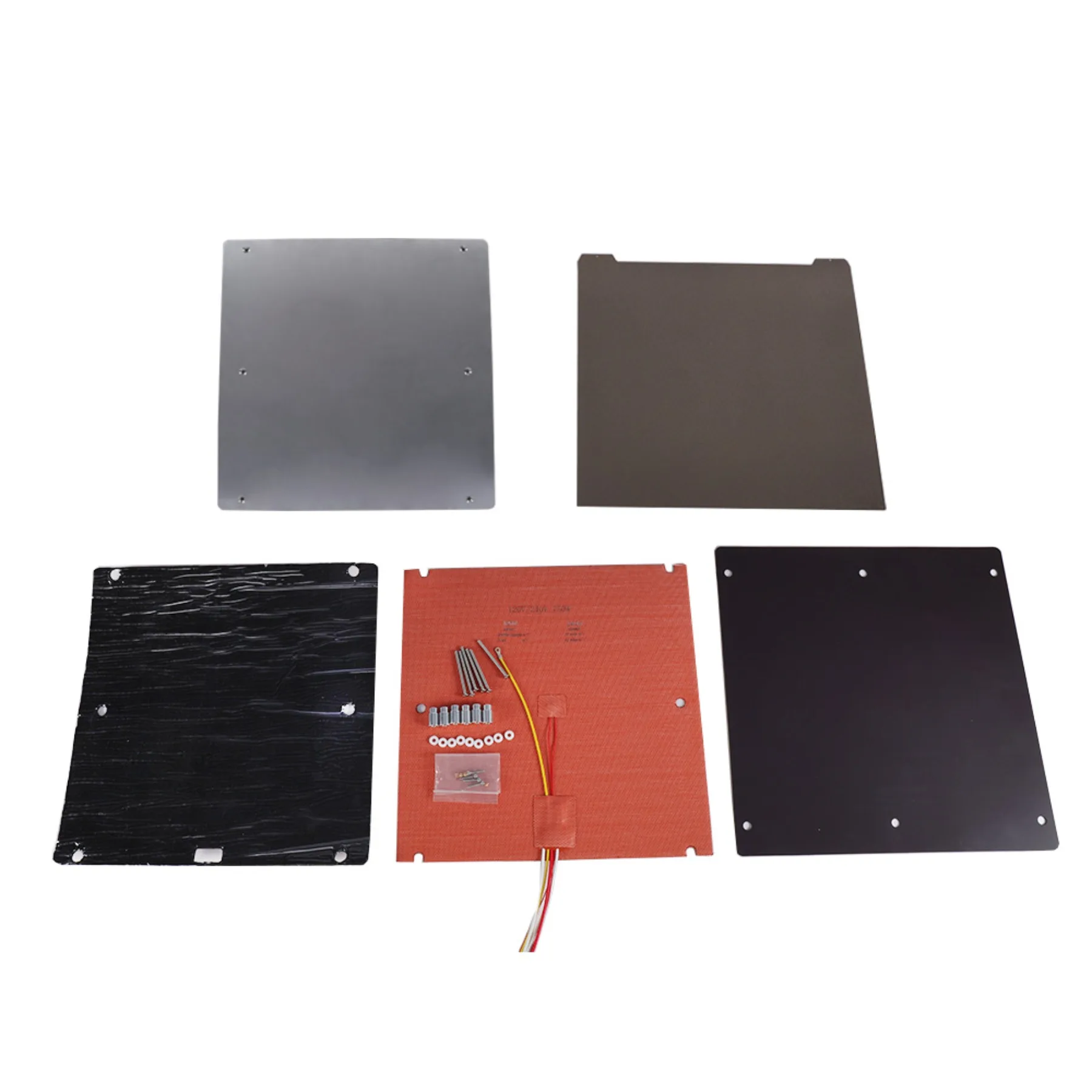 Sovol SV08 3D Printer S08 HotBed 10mm Riser Heated Bed Upgrade Kit 120/240V Silicone Heater 0.1mm Flat Aluminum Bed By Nadir