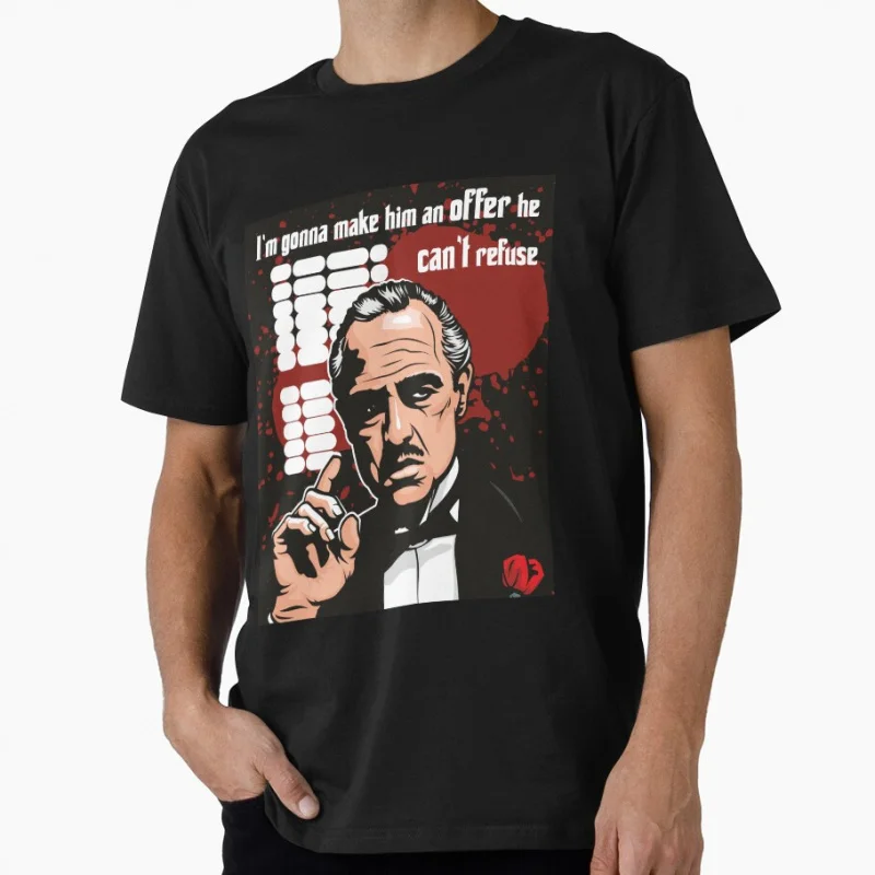 

The Godfather 1213 Vintage Gift shirt for man Retro film Graphic Clothes 100% cotton printed Tee All size Tops S-6XL