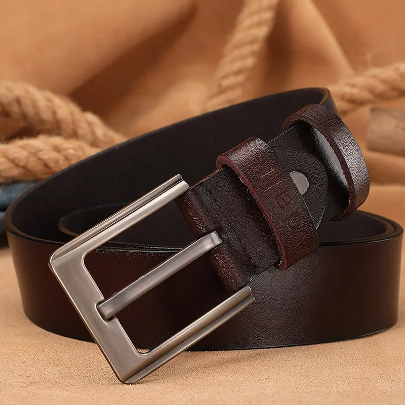 أحزمة جلدية للرجال حزام أسود عتيق مصمم حزام رجل غير رسمي بنطلون حزام حزام خصر عالي الجودة AHQ2107 #3