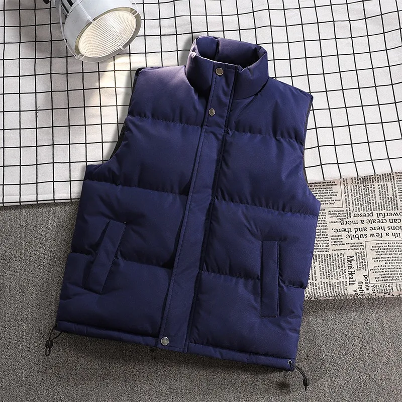 

Men's Autumn and Winter Standing Collar Horse Sports Vest with Thick Cotton for Warmth and Versatile Leisure Mountaineering Vest