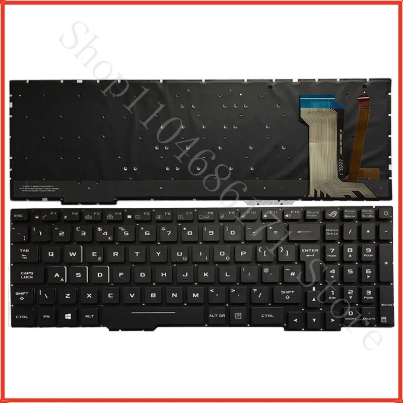 L Does Not Apply  For  Rog GL553VD GL553VE GL553VW UK Laptop Keyboard with backlit