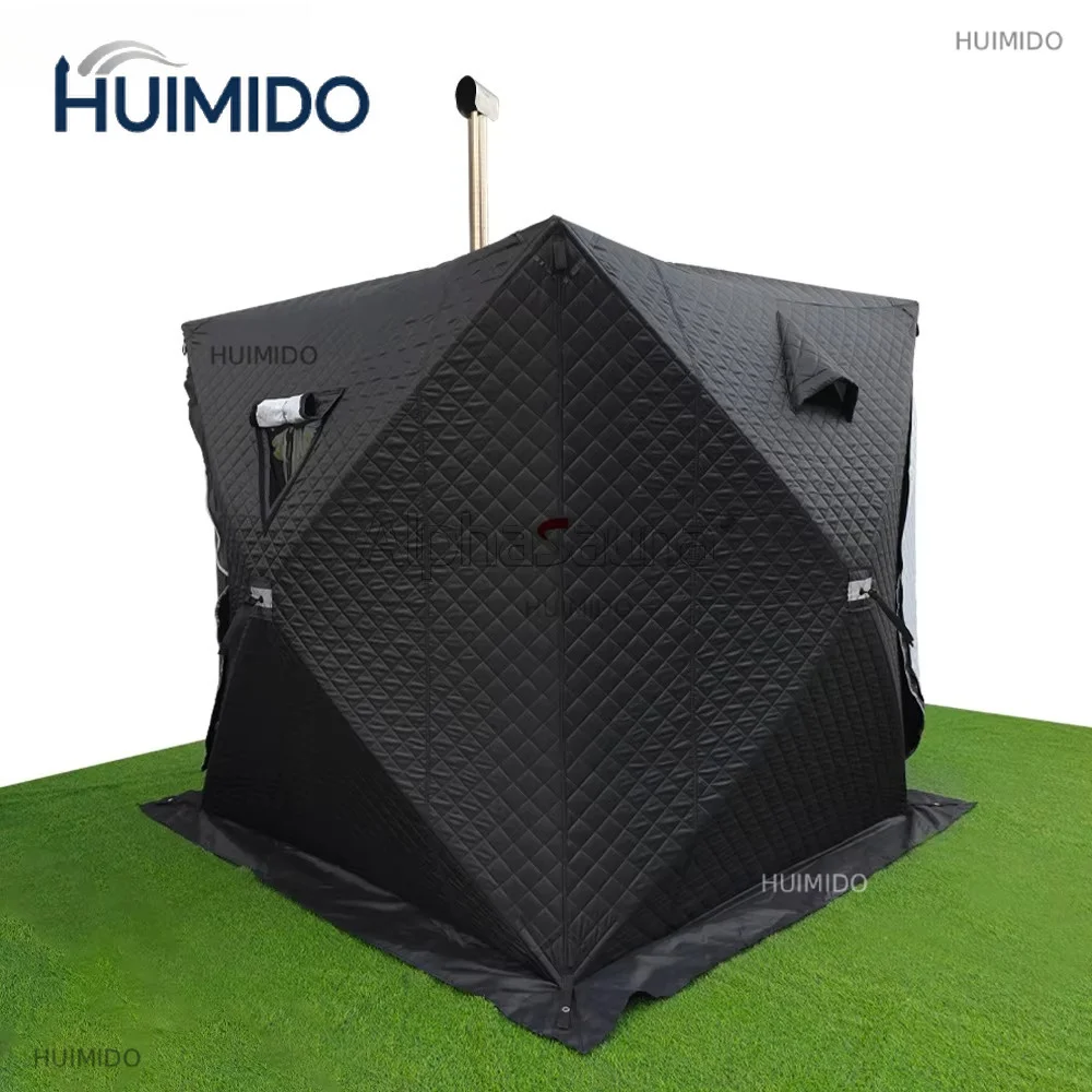 Customized modern warm fire 1-4 person portable full body sauna tent with stove, dry steam, no electricity, good for health