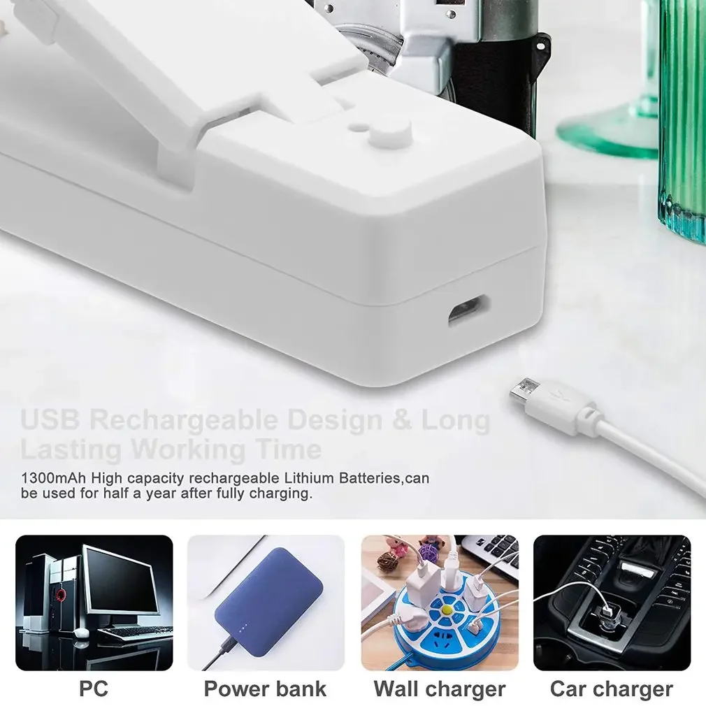 USB Charging Mini Household Snack Plastic Packaging Bag Heat Sealing Machine - Small Sealing Device