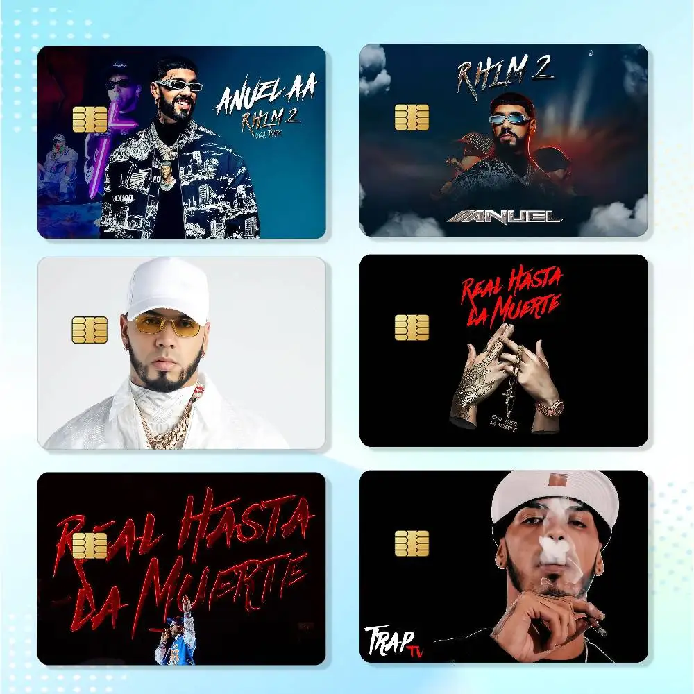 Singer Anuel AA Matte Card Stickers For Credit Cards Debit Cards And Transit Cards 4Pcs