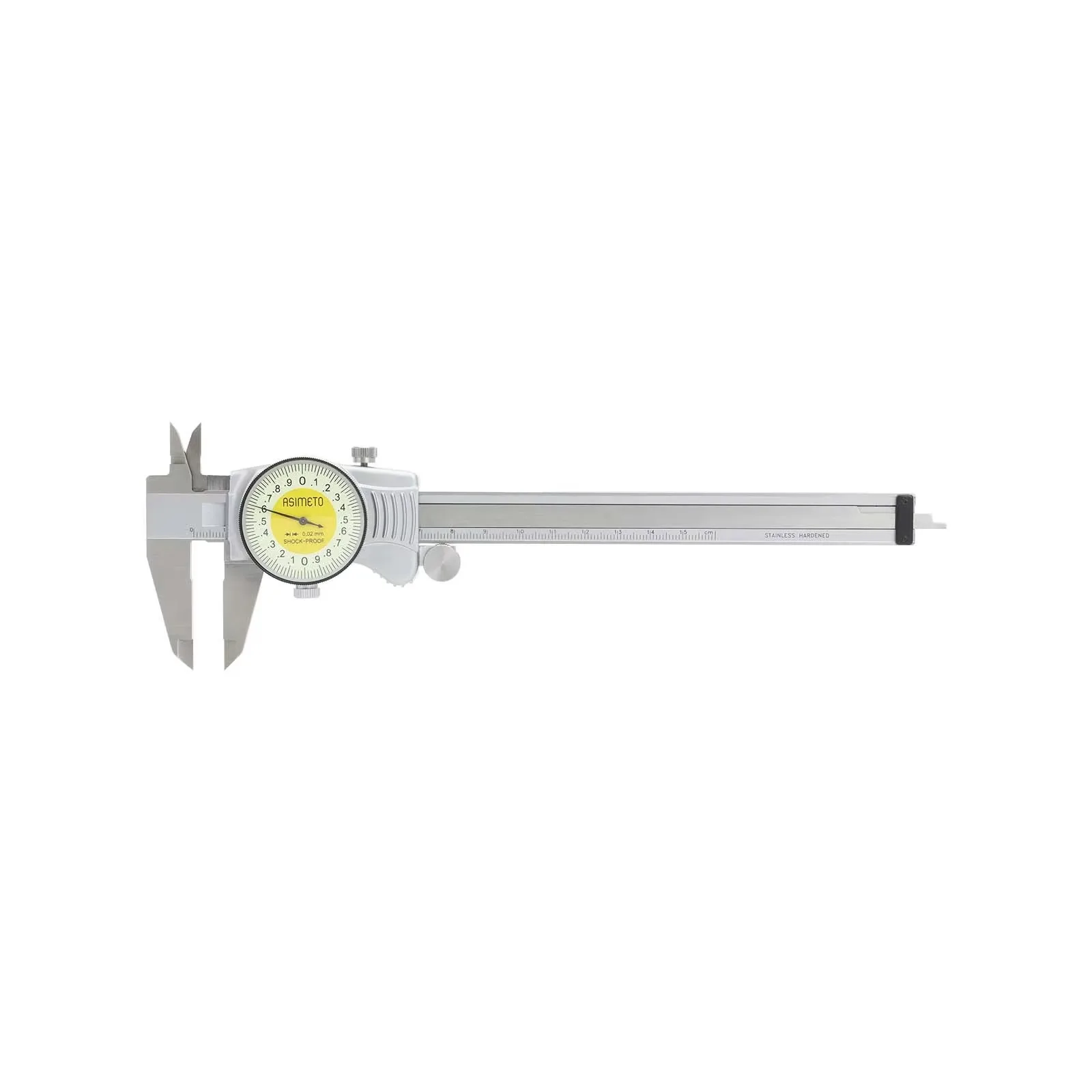 High Accuracy 0-200mm 0.03mm Stainless Steel Aluminum Dial Vernier Caliper Shockproof Measuring Tool